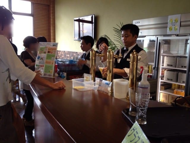 Fresh Orion Beer being poured