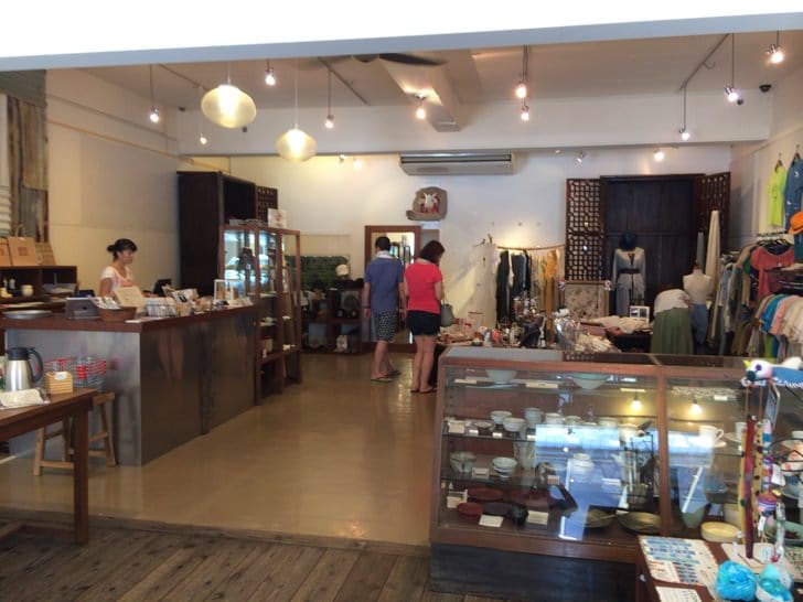 Interior display of the shop