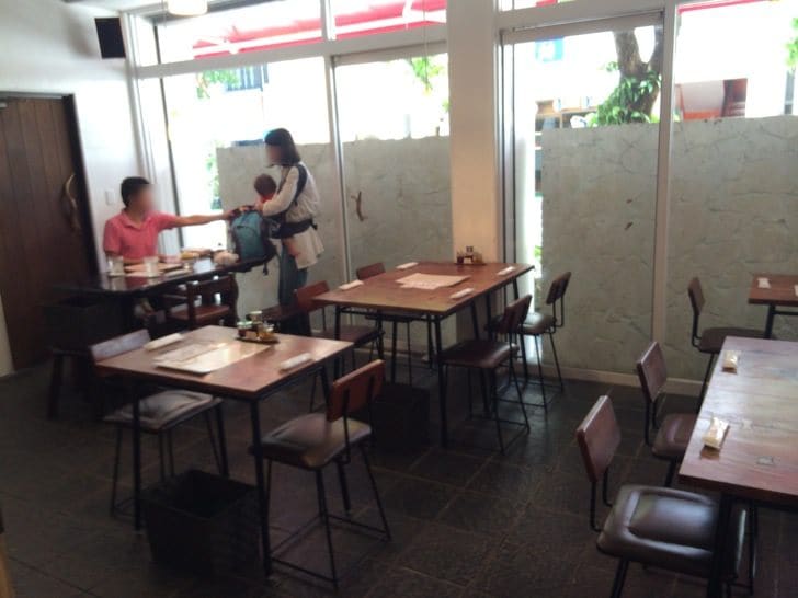 Interior seating at Penguin Shokudo