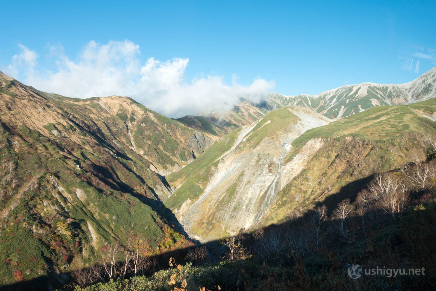 Northern Alps panorama from ascending bus