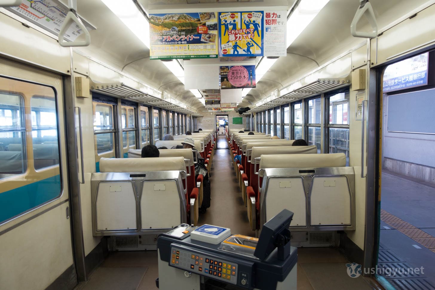 Interior of retro electric train
