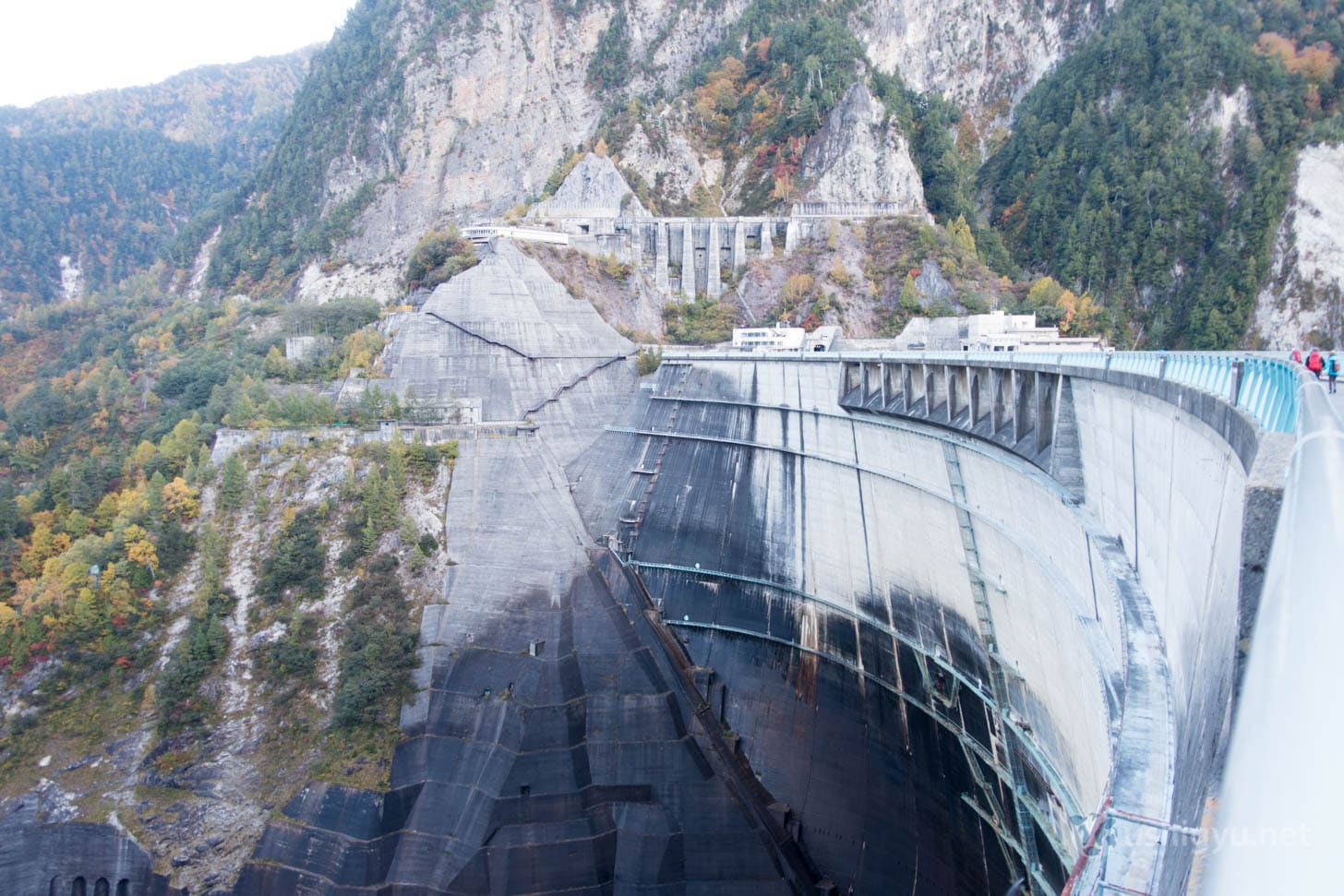 Kurobe Dam viewed from tunnel exit