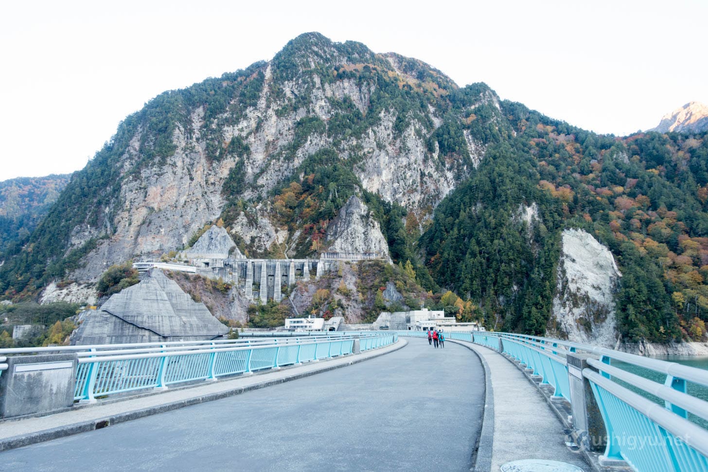 Kurobe Dam in poor evening light