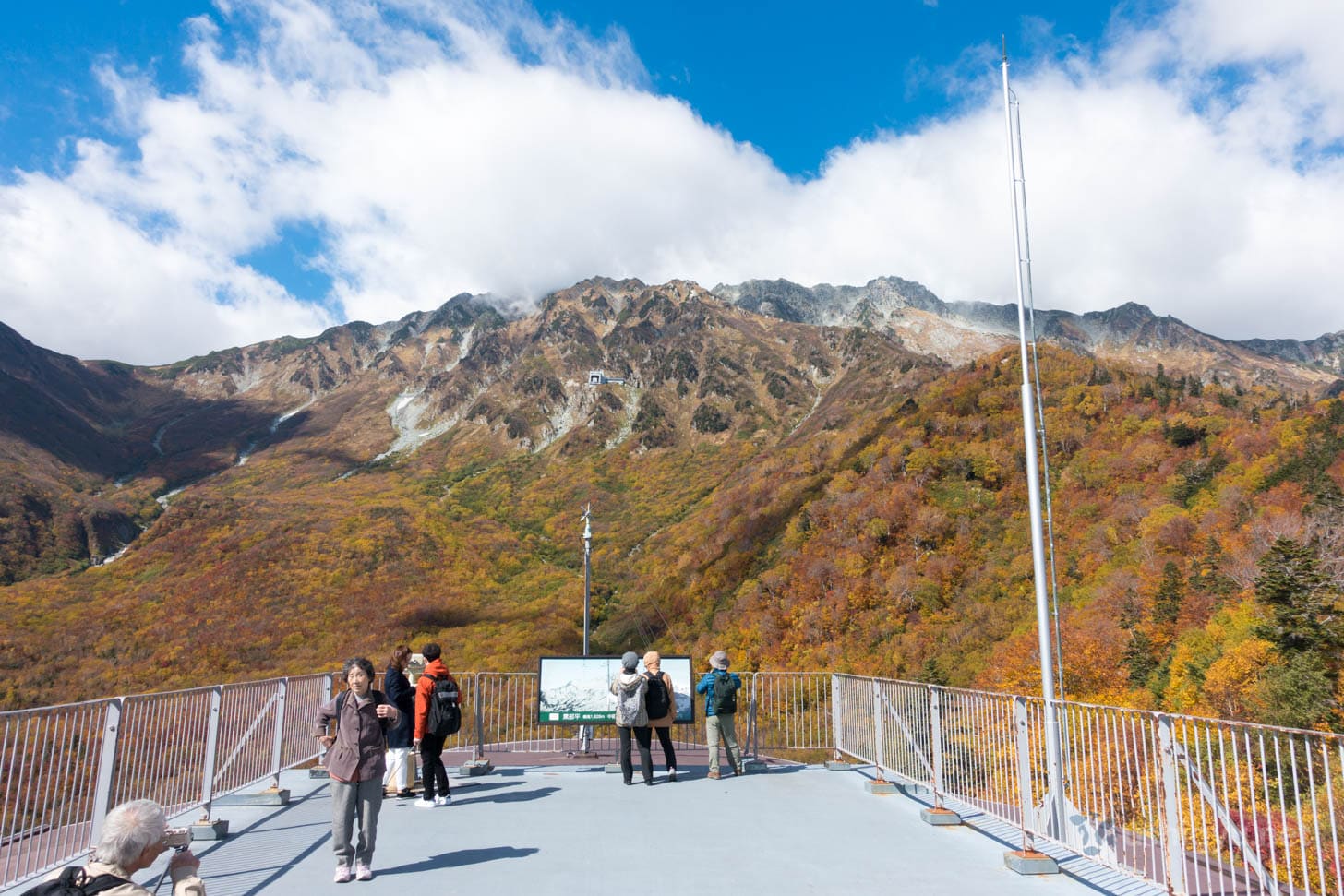 Mountain landscape with mixed autumn colors