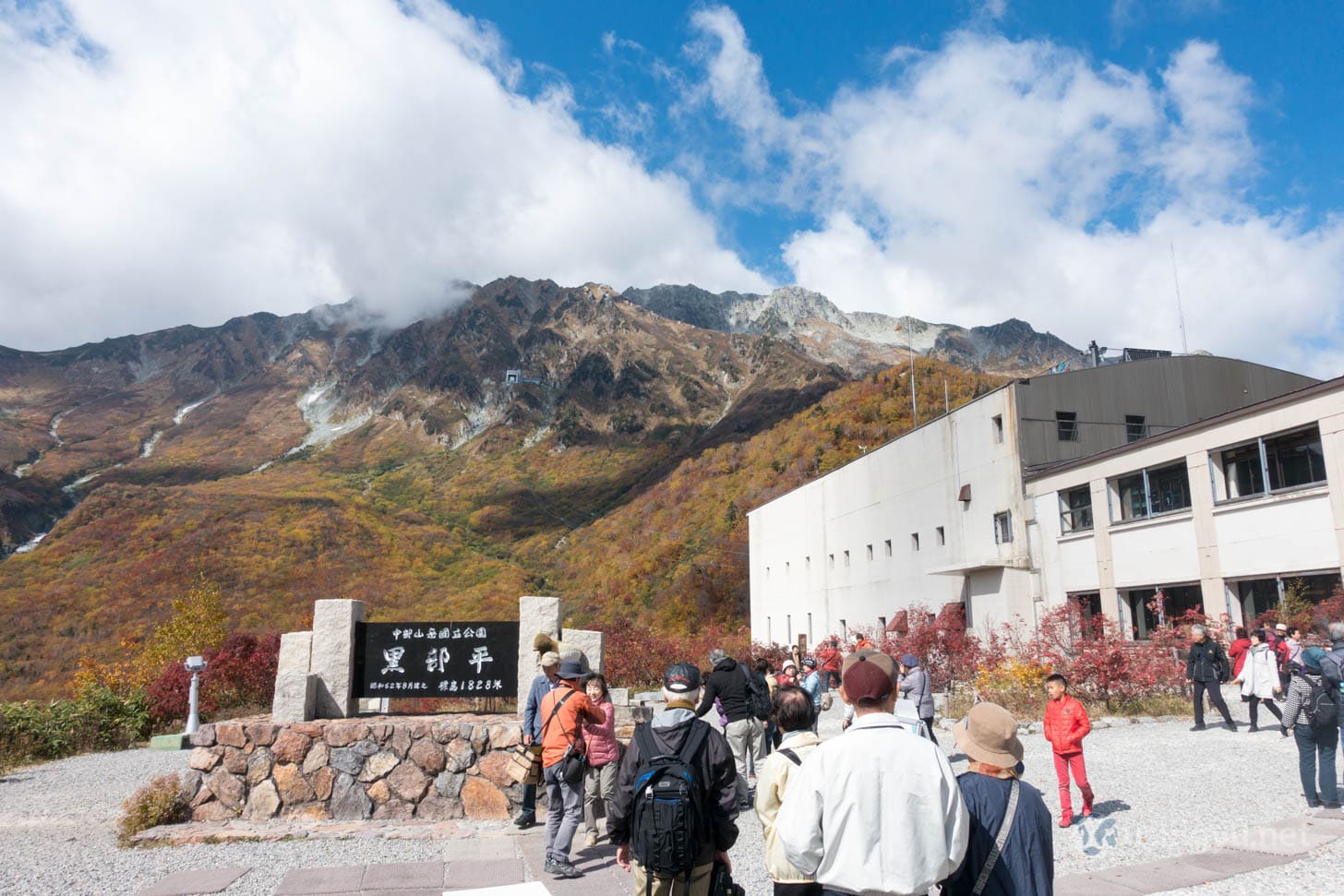 Sweeping view of Northern Alps from platform