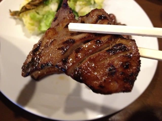 Beef tongue showing tender texture