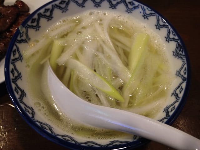 Tail soup with clear broth