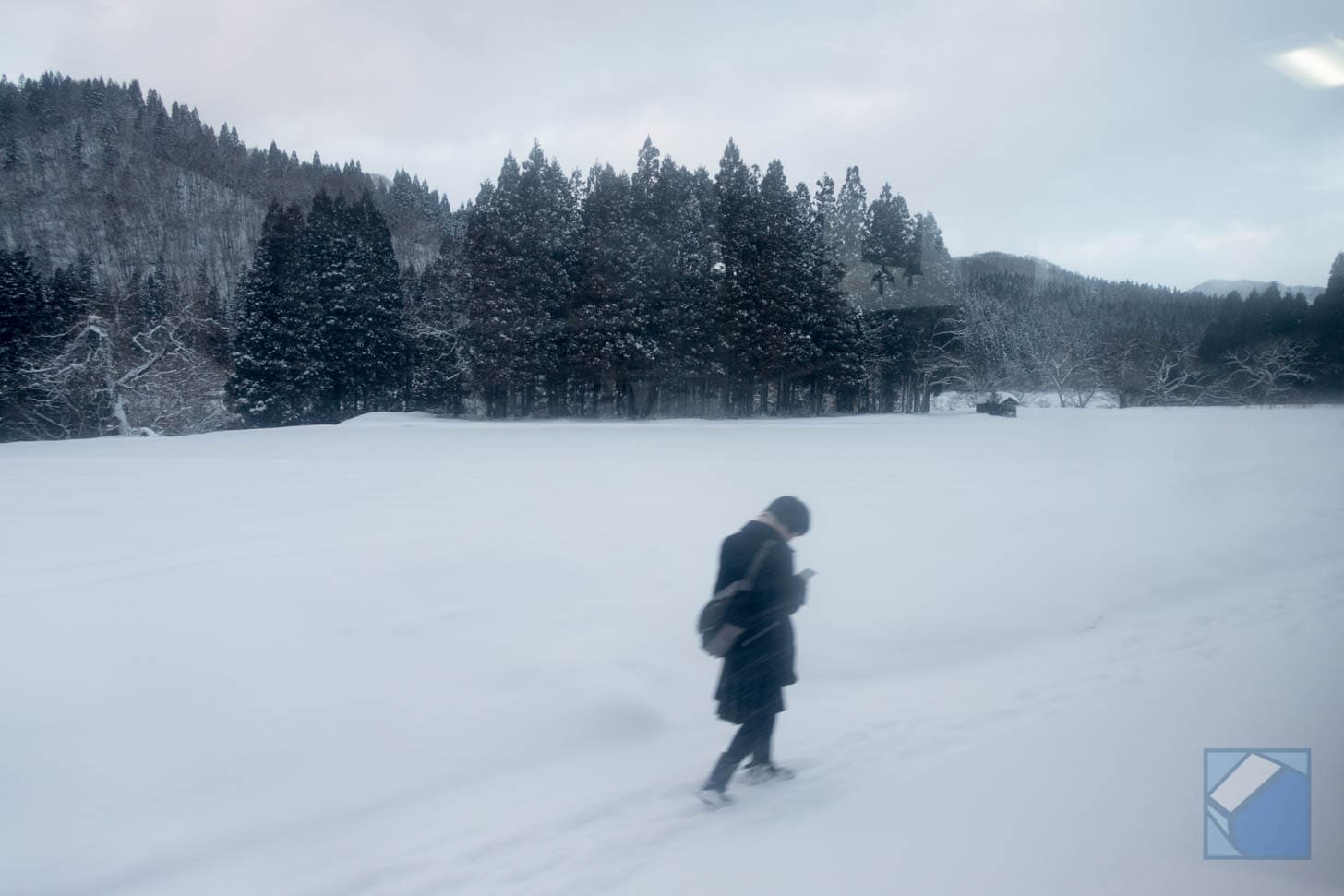 Snowy countryside scenery