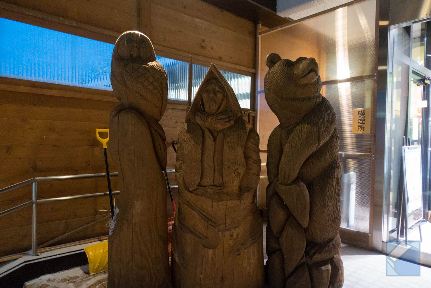 Carved decorations at entrance