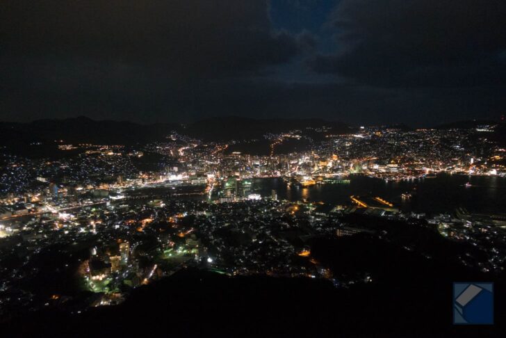 Harbor and hillside lights creating unique scenery
