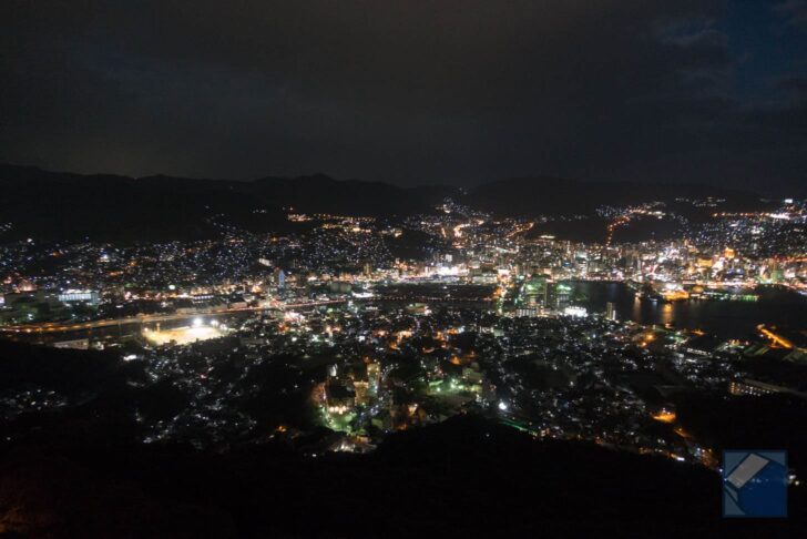 Complete night view from Mount Inasa