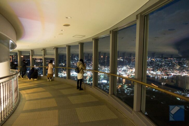 Observation deck at night