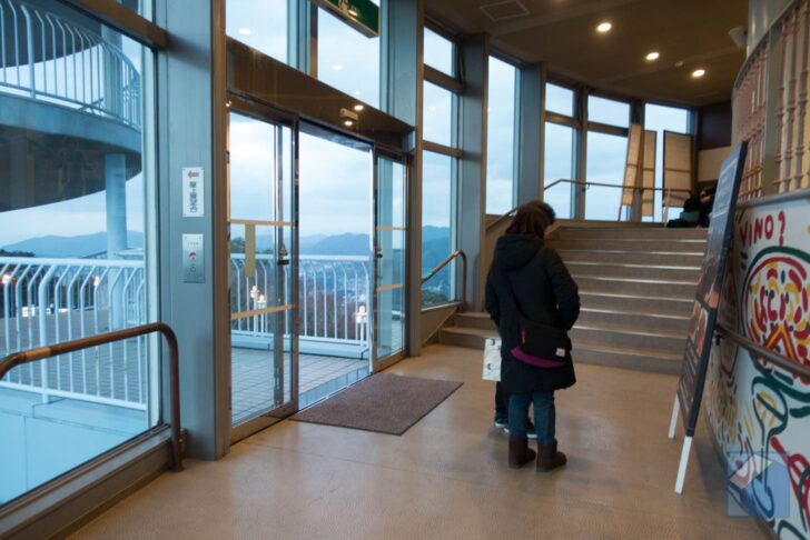 Approaching the observation deck