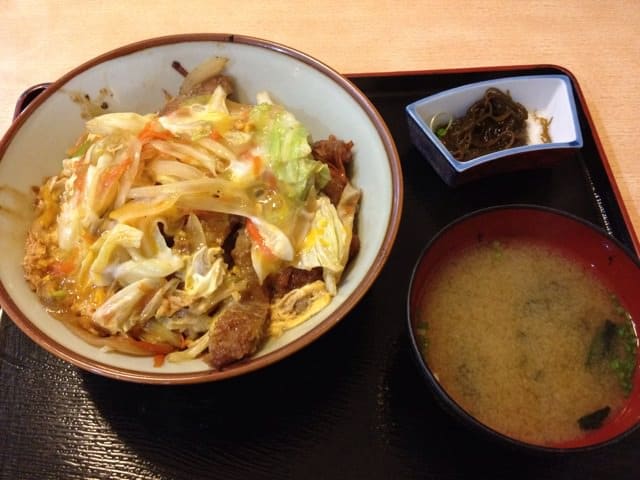 Katsudon with vegetables at Mikado