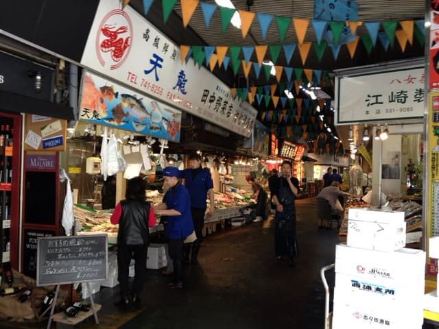 Inside the traditional market with fresh produce