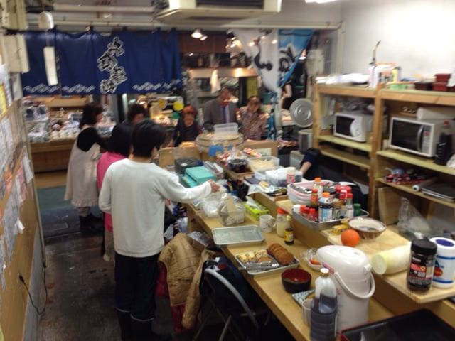 Storefront bustling with local housewives