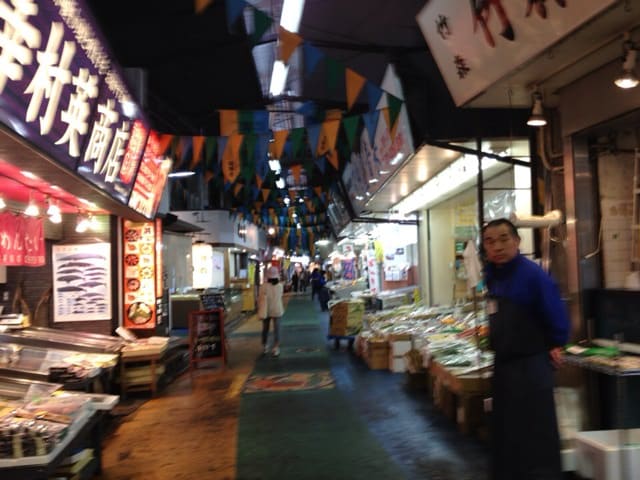 Market street with lively atmosphere